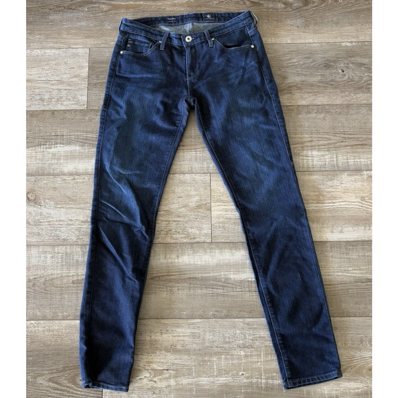 AG Adriano Goldschmied The Stilt Slim Cigarette Leg Jeans 27R Dark Wash Denim - Picture 1 of 11